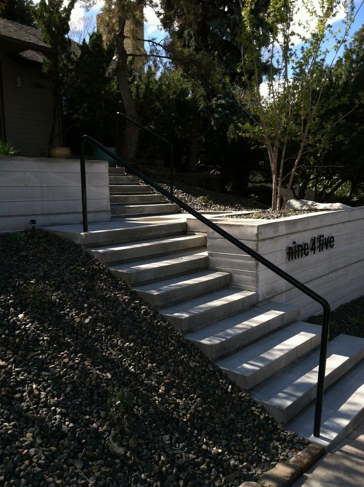 Edwards Boise for a Modern Landscape with a No Grass Front Yard and Highlands Residence Ii by Chuck B. Edwards   Breckon Land Design