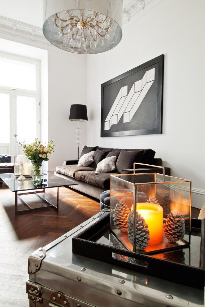 Eichholtz for a Contemporary Living Room with a Candle and Townhouse Apartment by Fj Interior Design