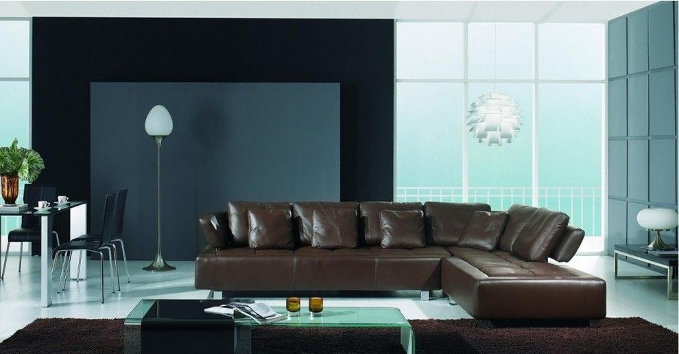 Ektorp Sofa Review for a Modern Living Room with a Brown Leather Sectional Sofa and Brown Leather Sectional Sofa Modern Design by Eurolux Furniture