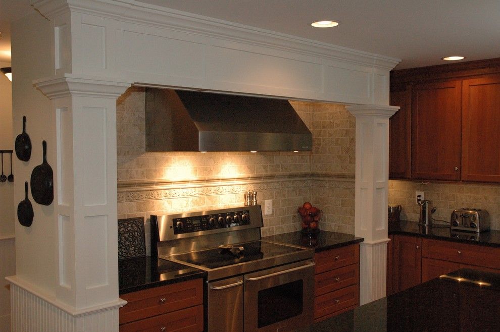 Electic for a Traditional Kitchen with a Wood Cabinets and Kitchen Remodeling, Paeonian Springs, Va by Julie Fifield