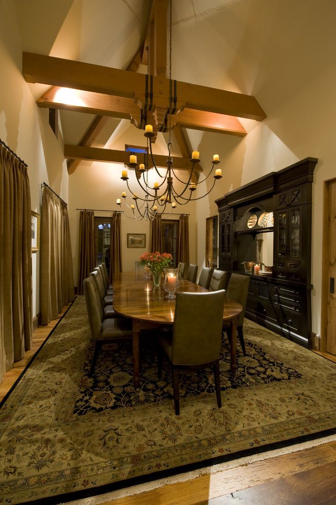 Electric Company Cast for a Traditional Dining Room with a Large Dining Table and Bevolo Gas and Electric Lights by Bevolo Gas & Electric Lights