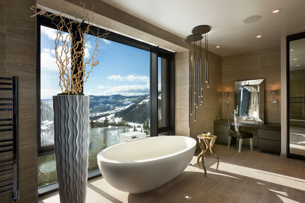 Epcon Communities for a Modern Bathroom with a Mountain Home and Tyrrell and Laing International, Inc. by Tyrrell and Laing International, Inc.