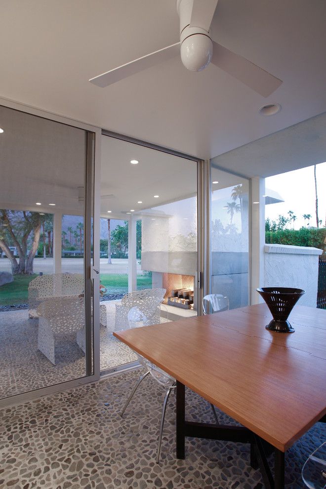 Escena Palm Springs for a Midcentury Patio with a Sliding Glass Door and Palm Springs Modern by Montycollins