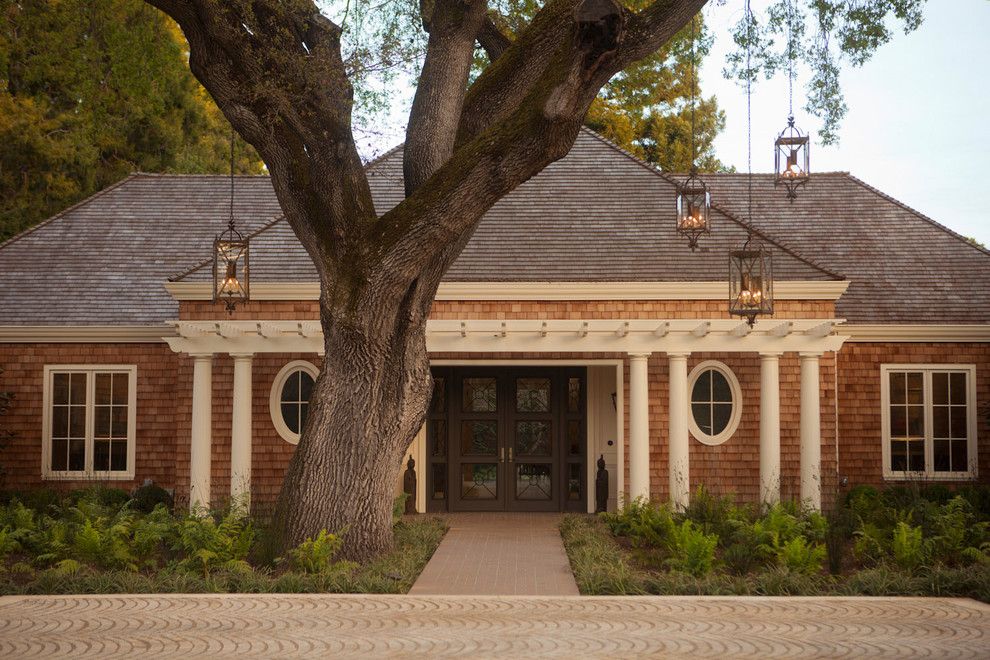 Espalier Fruit Trees for a Traditional Exterior with a Trellis and Selby House by Zeterre Landscape Architecture