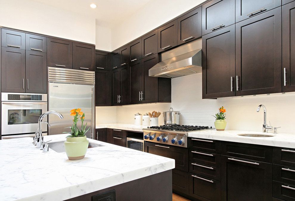 Espreso for a Transitional Kitchen with a Dark Cabinets and San Francisco Whole House Remodel by Dijeau Poage Construction