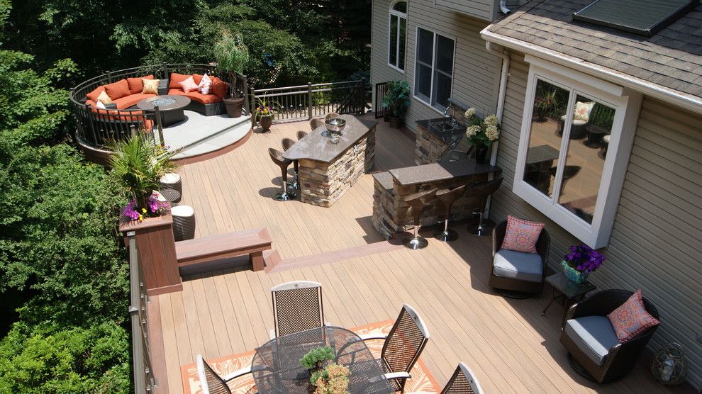 Essex Fells Nj for a Contemporary Deck with a Short Hills and National Award Winning Deck 2014! Luxury Outdoor Living in Denville, Nj by Deck Remodelers.com