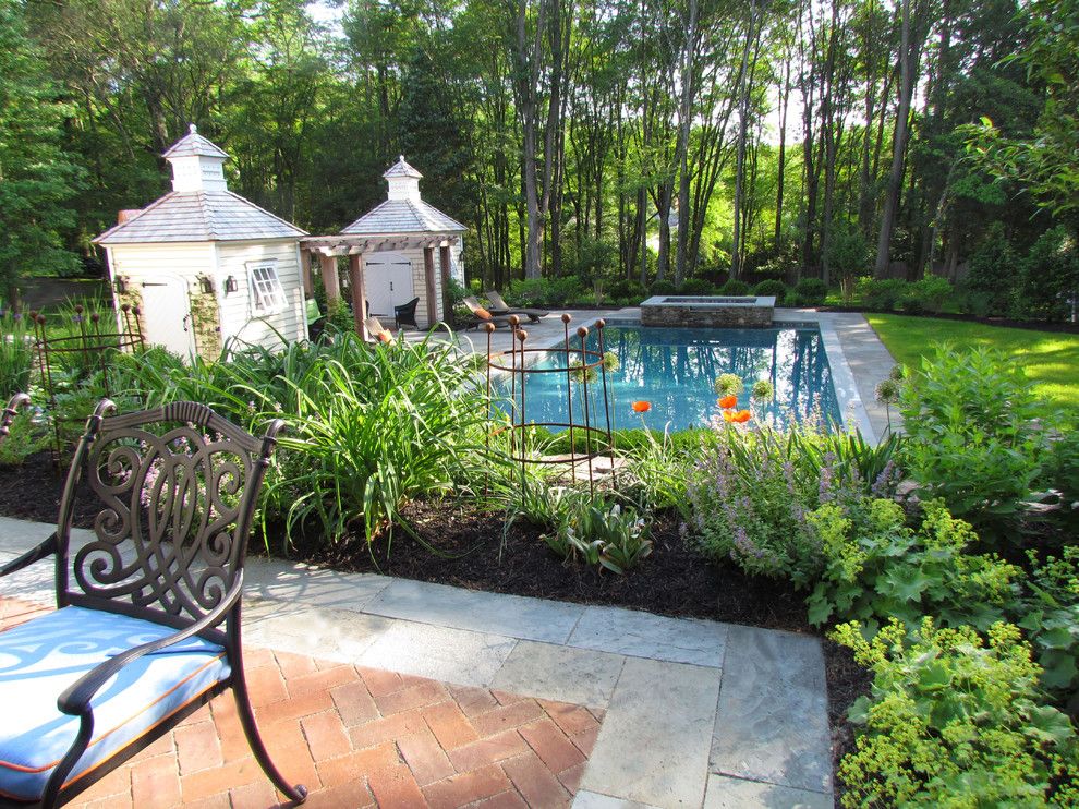 Essex Fells Nj for a Traditional Landscape with a Swimming Pool New Jersey and Timeless Elegance by Harmony Design Group