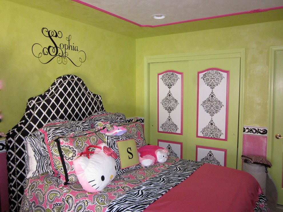 Essex Fells Nj for a Transitional Kids with a Hand Painted Wall Murals and West Orange, Nj Faux Painted Girl's Room by Ariana Hoffman: Ah & Co. Decorative Artisans