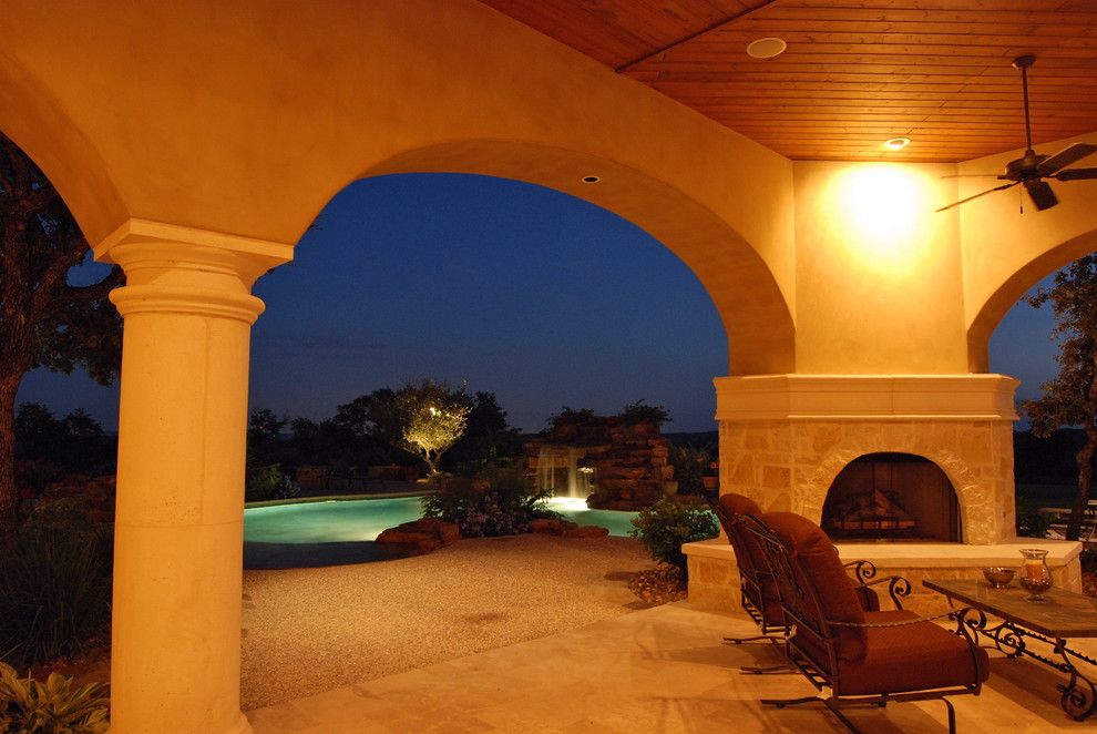 Estancia Austin for a Mediterranean Patio with a Mediterranean and Estancia   Custom Mediterranean by a Design by Gustavo Arredondo, Inc.