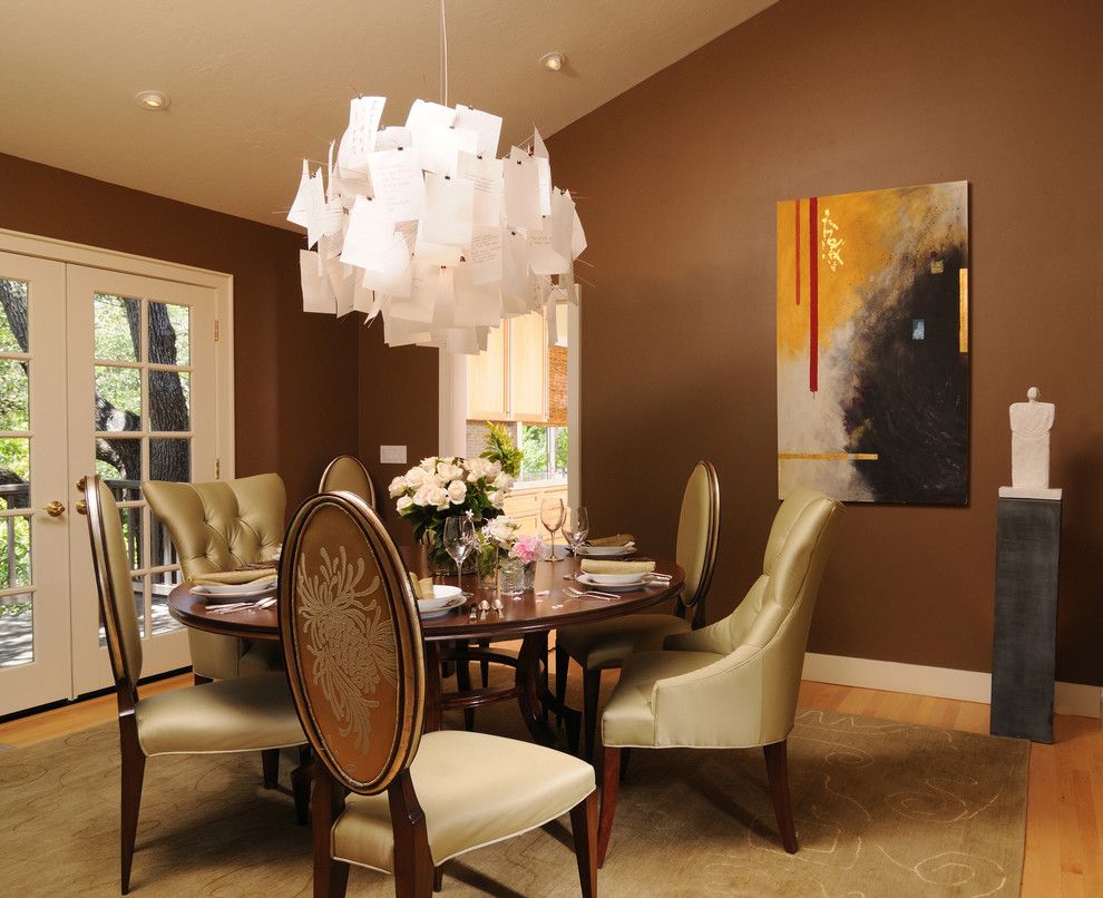 Factory Direct Tulsa for a Eclectic Dining Room with a Upholstered Dining Chair and Los Gatos Residence by Carey & Co