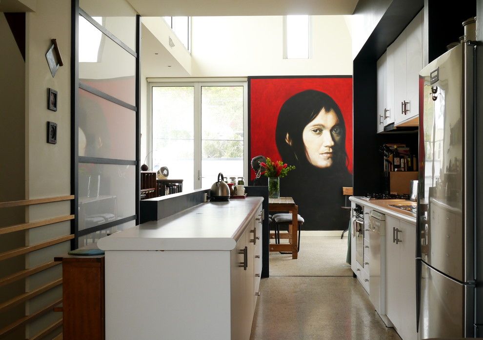 Famous Contemporary Artists for a Industrial Kitchen with a Timber Flooring and Melbourne Photo Shoot #3 by the Room Illuminated