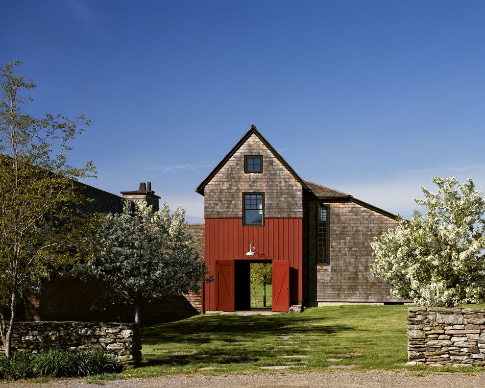 Fannin Tree Farm for a Farmhouse Exterior with a Grass Area and Ny State Farm House by Cba Landscape Architects, Llc