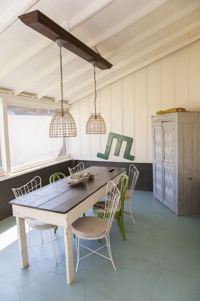 Farm Table Sf for a Traditional Dining Room with a Porch and Jennifer and Chris by Whitney Lyons