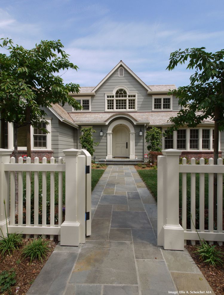 Fenceworks for a Traditional Exterior with a Picket Fence and Additions and Remodel in Palo Alto Ca by Easa Architecture