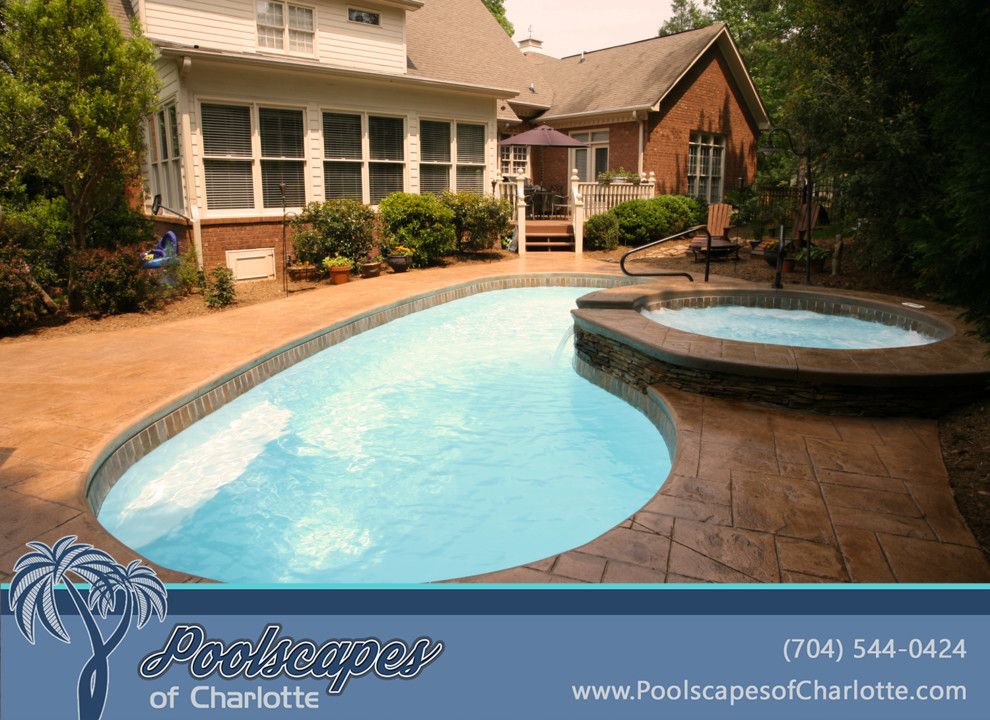 Fiberglass Specialties for a Traditional Pool with a Swimming Pool and Traditional Swimming Pools by Poolscapes of Charlotte