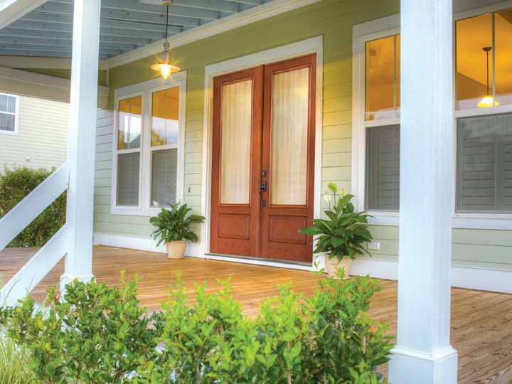 Fiberglass Specialties for a Traditional Porch with a Wood Porch and Exterior Doors by Elevations | Design Solutions by Myers