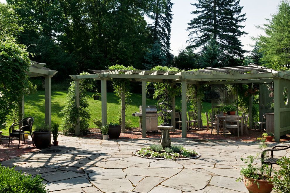 Flatstock for a Farmhouse Patio with a Hanging Plants and Crisp Architects by Crisp Architects