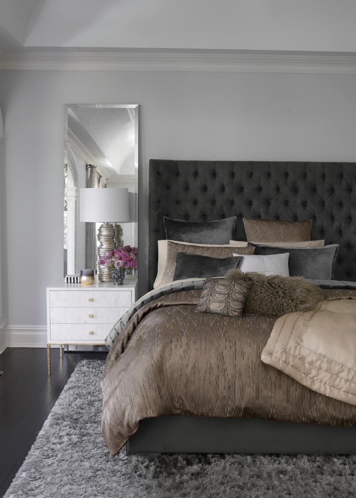 Flax San Francisco for a Contemporary Bedroom with a Contemporary and Donna Karan  Exhale Bedding Collection by Bloomingdale's