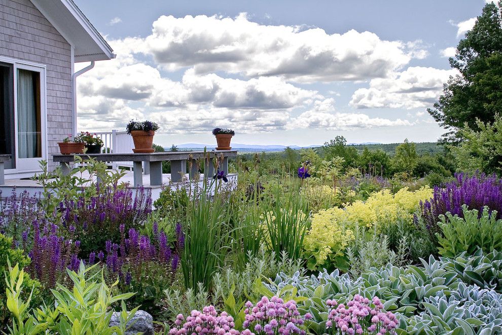 Flowerama for a Traditional Landscape with a Potted Plants and Front Ridge Residence by Matthew Cunningham Landscape Design Llc