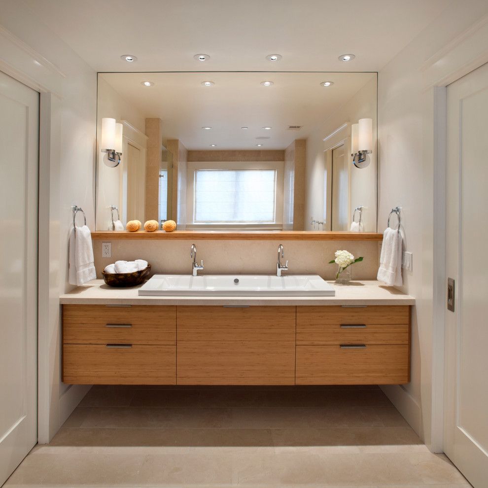 Free Blueprint Maker for a Contemporary Bathroom with a Double Vanity and Modern Classic by Sullivan Design Studio