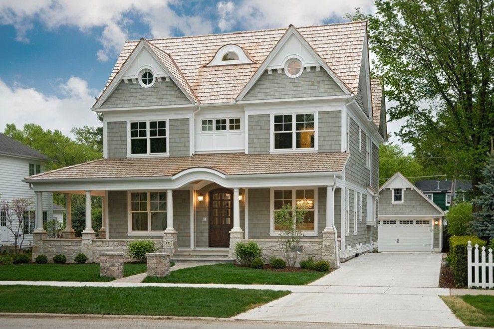 Front Range Lumber for a Victorian Exterior with a Detached Garage and Oakley Home Builders by Oakley Home Builders