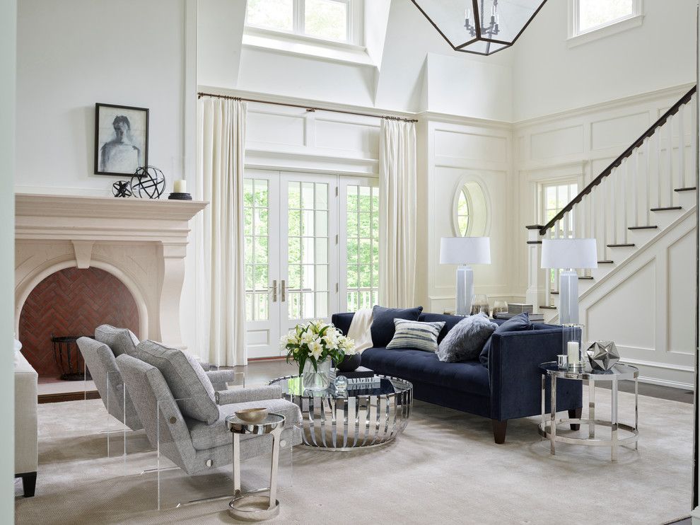 Furniture Row Denver for a Transitional Living Room with a Double Doors and Mitchell Gold + Bob Williams Living Room by Bloomingdale's