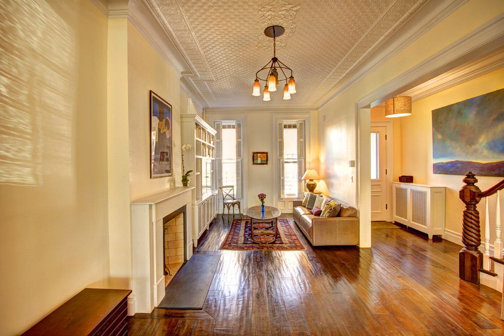 Gaf Contractor Zone for a Traditional Living Room with a Ceiling Treatment and Park Slope Brownstone by Ben Herzog