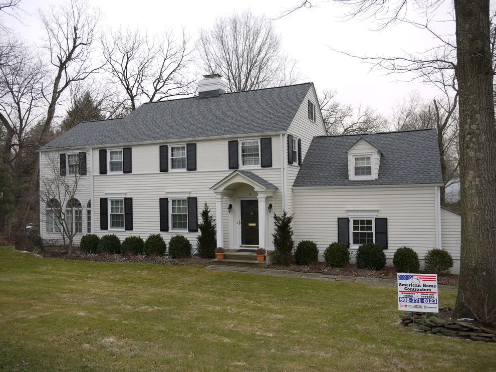 Gaf Timberline Shingles for a Traditional Exterior with a New Jersey and Gaf Timberline Hd Pewter Gray (Short Hills, Nj) by American Home Contractors