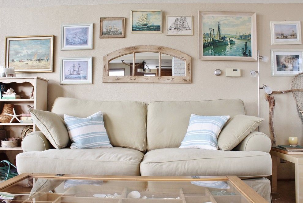 Gamble House Pasadena for a Beach Style Living Room with a Beach and Port Gamble Beach House by Kimberley Bryan