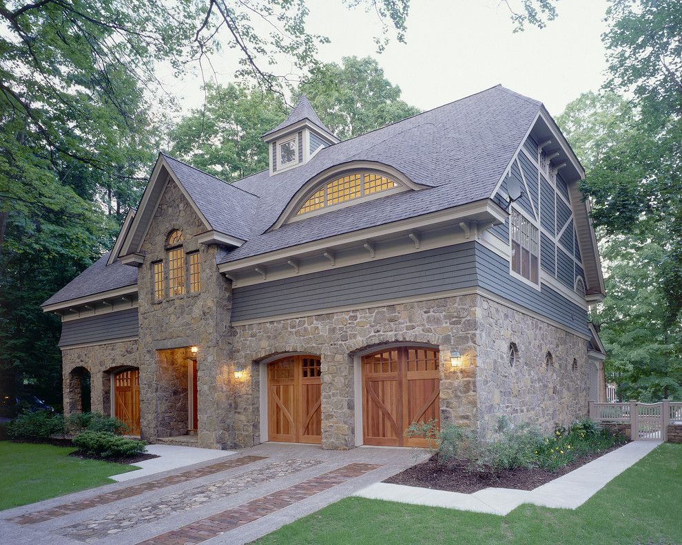 Garage Northville for a Traditional Exterior with a Sconce and Woodlawn Residence by Witt Construction