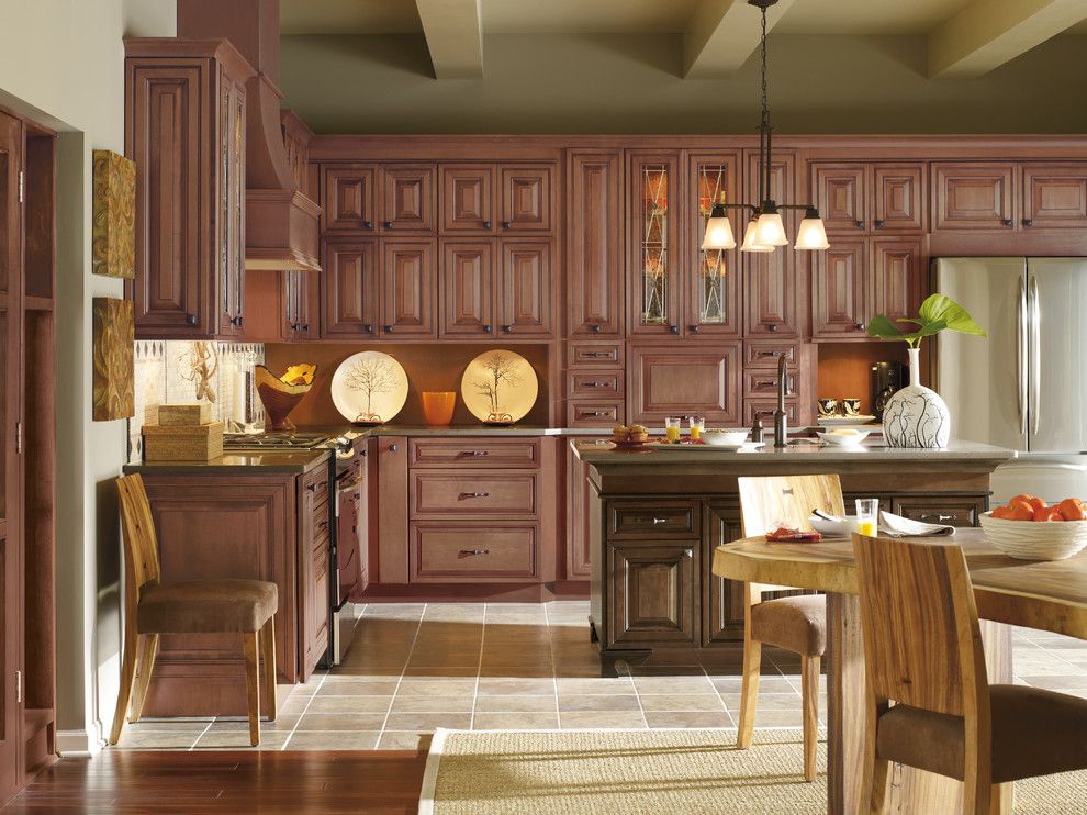 Garage Sales Okc for a Traditional Kitchen with a Brown Cabinets and Kitchen Cabinets by Capitol District Supply