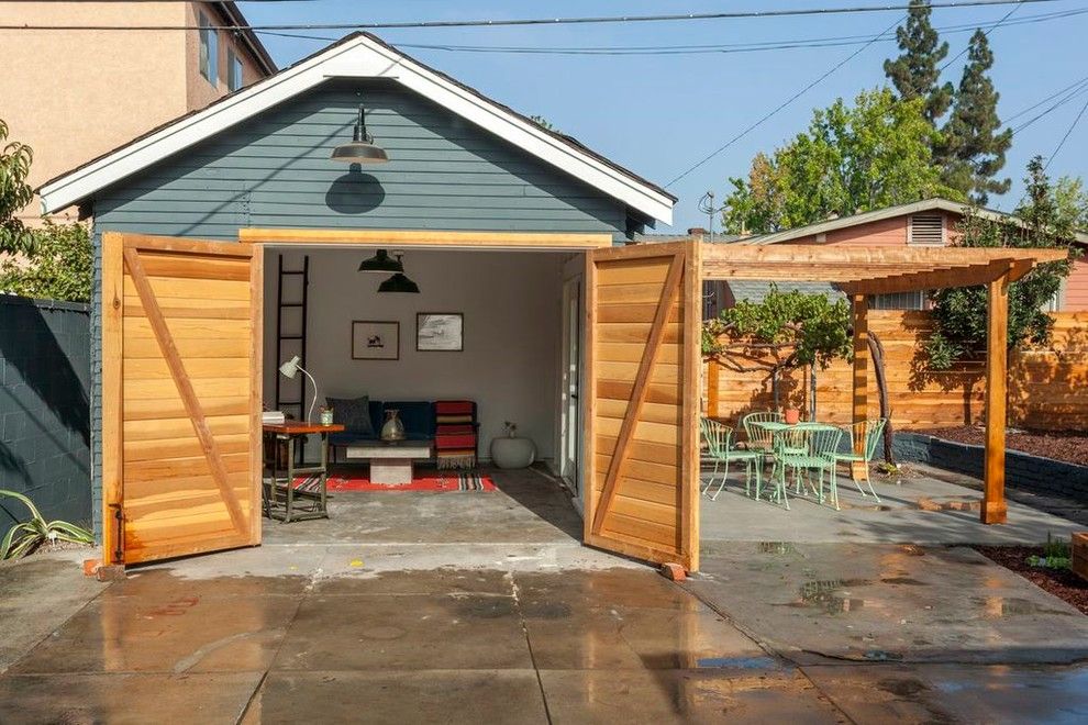 Garagetek for a Eclectic Shed with a Barn Lamp and Hazlewood Ave, Eagle Rock by Platform