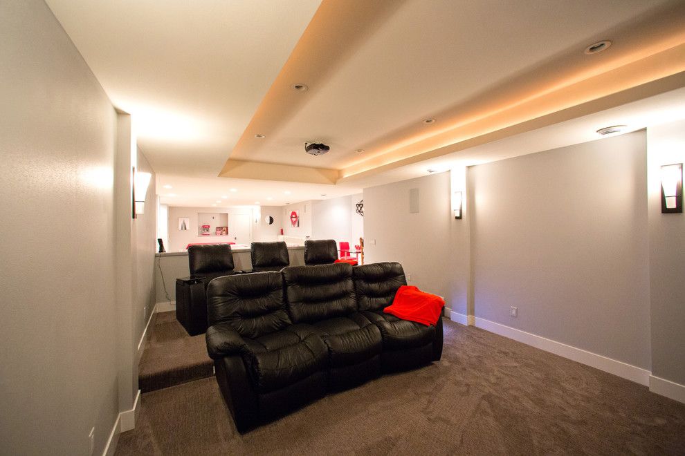 Germantown Theater for a Modern Home Theater with a Kitchen Remodel and Germantown Remodel by Barenz Builders