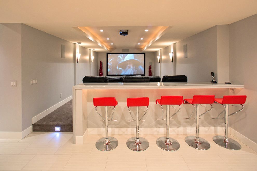 Germantown Theater for a Modern Home Theater with a Kitchen Remodel and Germantown Remodel by Barenz Builders