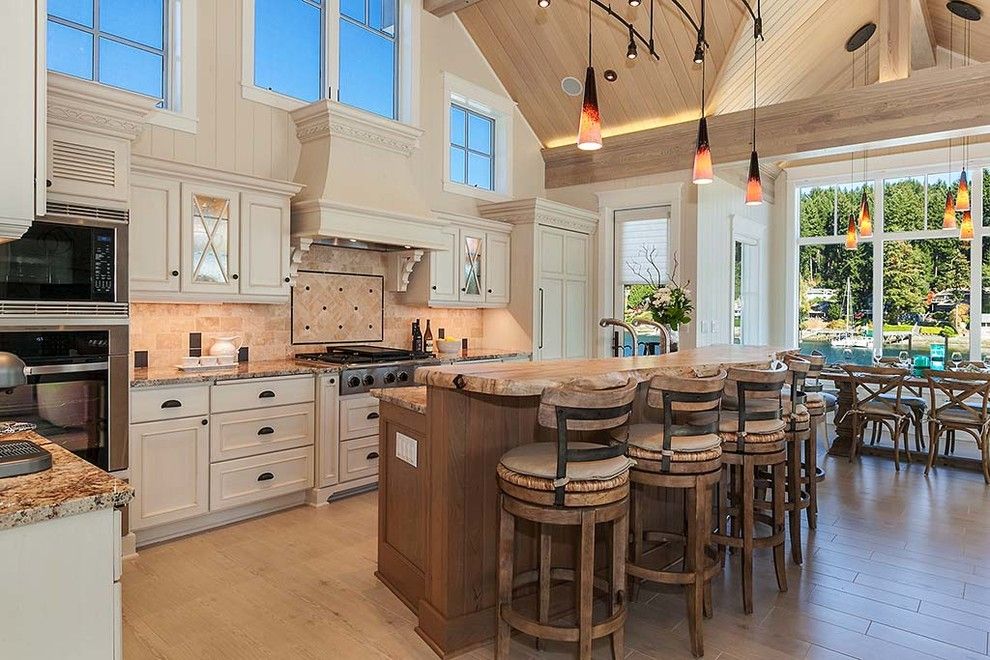 Gig Harbor Theater for a Transitional Kitchen with a Transitional and Harbor House  Gig Harbor by Harrison Homes, Llc