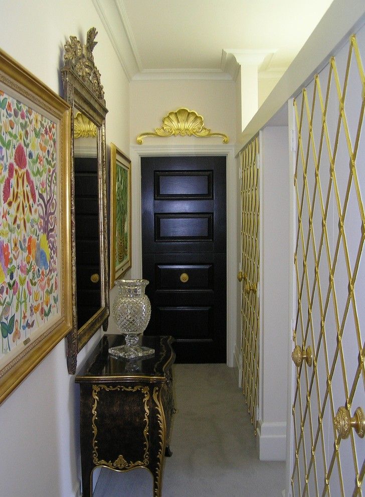 Gild Hall Nyc for a Eclectic Hall with a White Molding and Gilding Projects by G&g Painting, Restoration & Fine Cabinetry