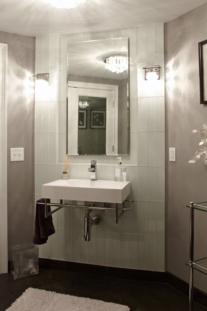 Glassed for a Contemporary Bathroom with a Tagre and M.j. Whelan Construction by M.j. Whelan Construction