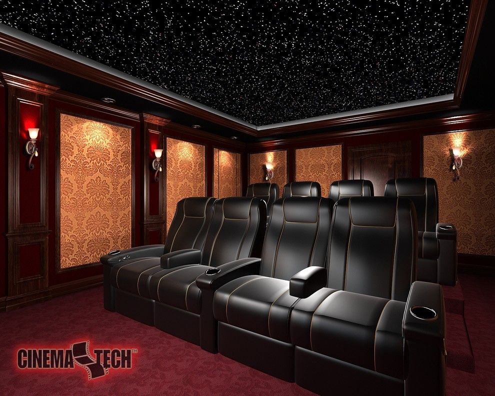 Glen Cove Theater for a Traditional Home Theater with a Traditional and Custom Home Theater by Supervision