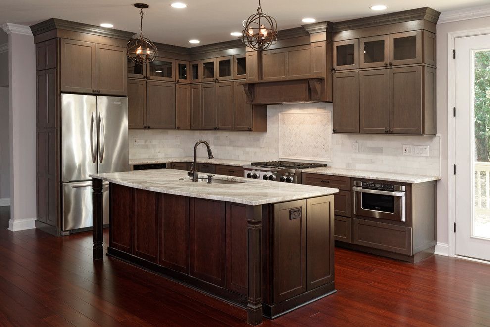 Glidden House for a Craftsman Kitchen with a Bamboo Flooring and Summit Drive   Fairfax, Va by Zelaya Properties Llc