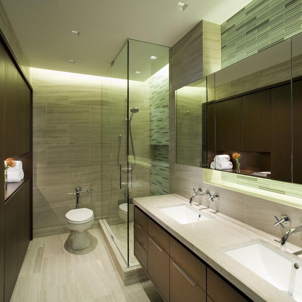 Go.pier1.com for a Contemporary Bathroom with a Double Sinks and Master Bathroom by Dspace Studio Ltd, Aia