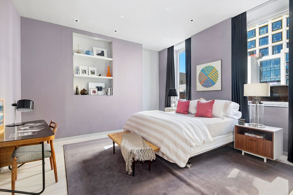 Gotham Lighting for a Contemporary Bedroom with a Condo and 545 West 20th Street | $6,995,000 by the Noble Black Team at Douglas Elliman