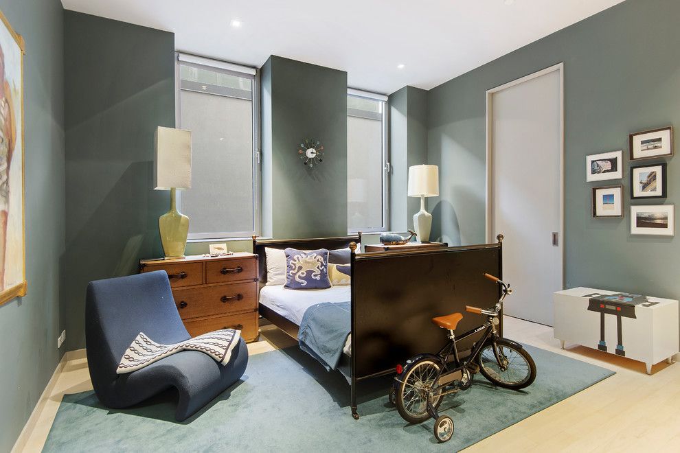 Gotham Lighting for a Contemporary Bedroom with a Loft Design and 545 West 20th Street | $6,995,000 by the Noble Black Team at Douglas Elliman