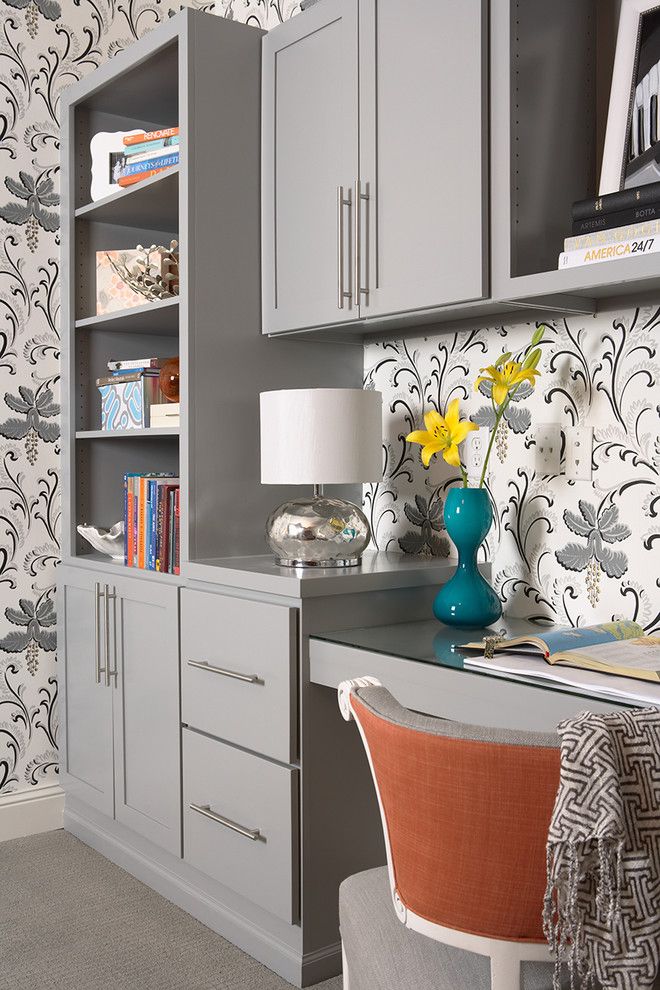 Goulds Discount Medical for a Transitional Home Office with a Drawers and Bruce Avenue Residence Lower Level Home Office 2 by Martha O'hara Interiors