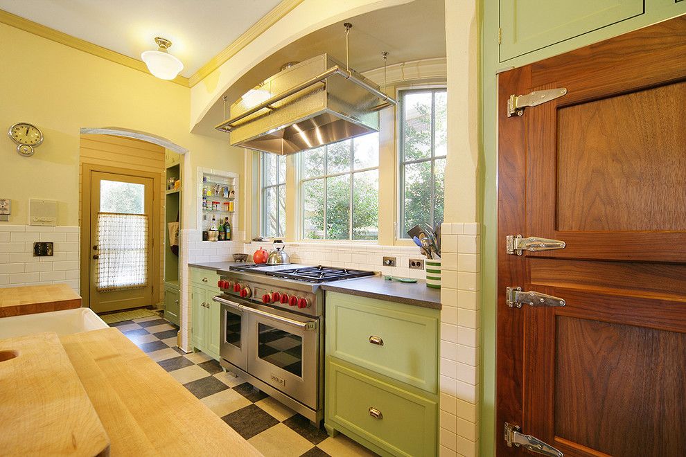 Great Dane Harlequin for a Traditional Kitchen with a Linoleum and Princeton House by Domiteaux + Baggett Architects, Pllc