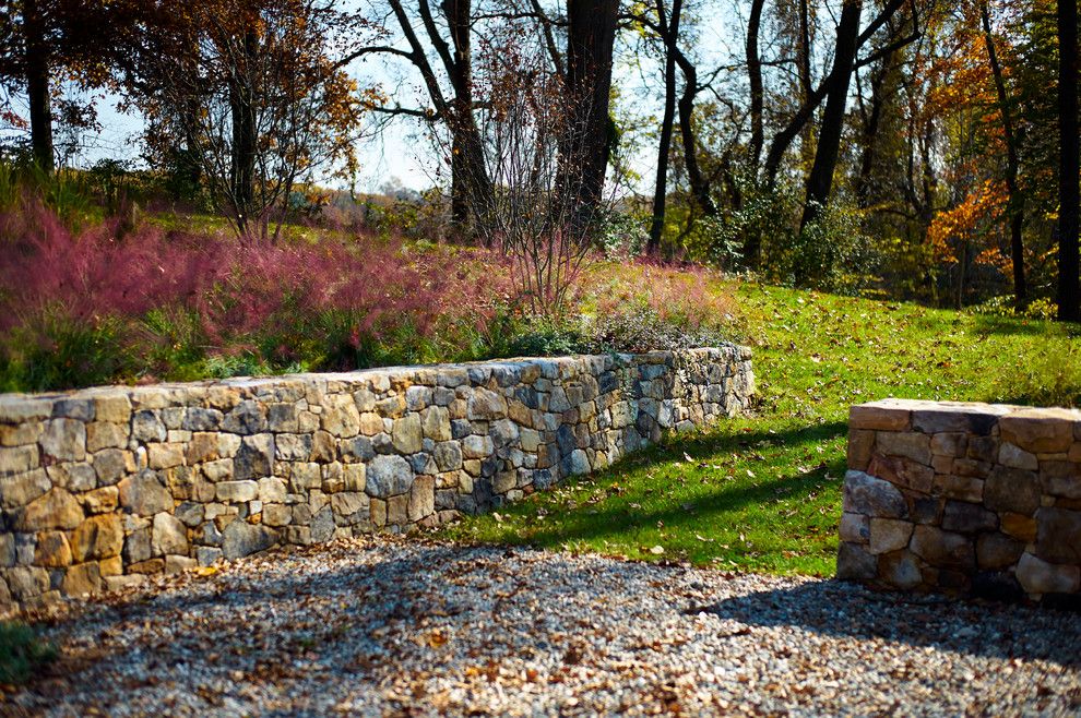 Great Wall Edmond Ok for a Farmhouse Landscape with a Purple Flowers and Bragg Hill by Moger Mehrhof Architects