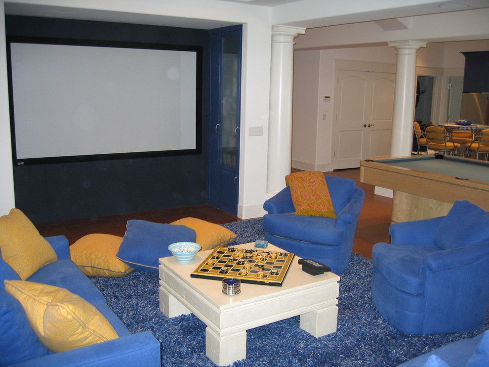 Greek Isles Charlotte for a Mediterranean Home Theater with a Entertainment Area and Orono Mediterranean by Ramsey Engler Ltd