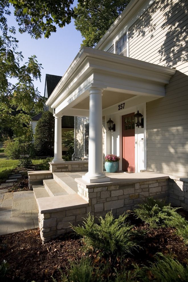 Greek Revival Homes for a Traditional Entry with a Traditional and Greek Revival Remodel   Entry by Trehus Architects+Interior Designers+Builders