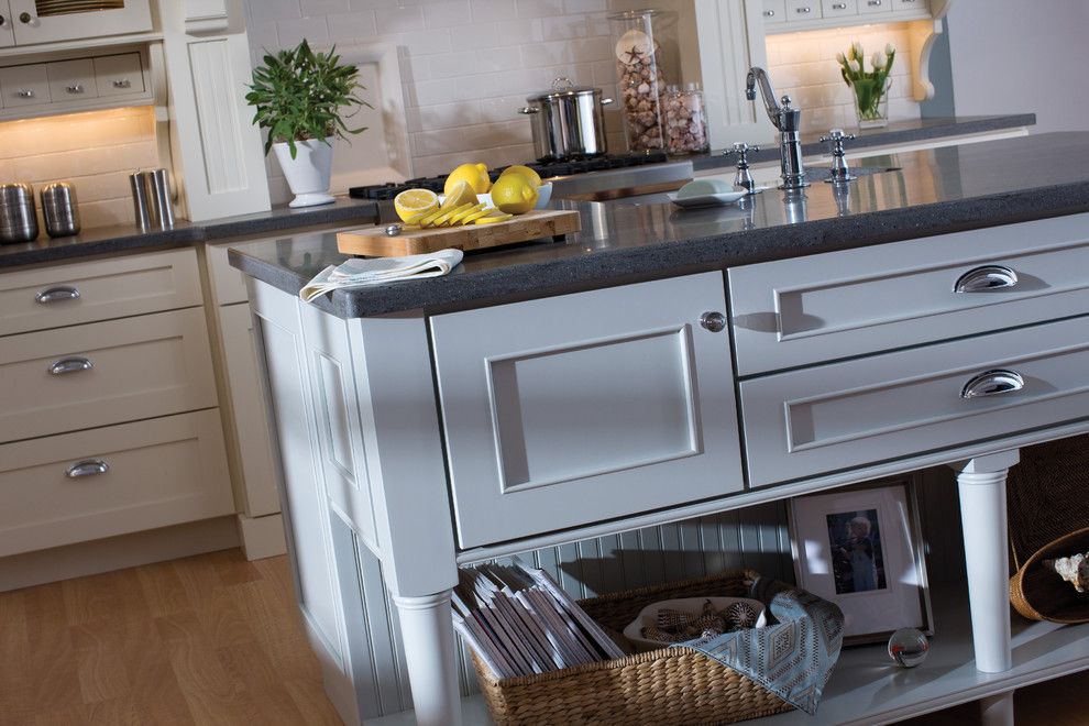 Grimesland Nc for a Eclectic Kitchen with a Traditional Cabinet and White Cottage Styled Kitchen by Dura Supreme Cabinetry