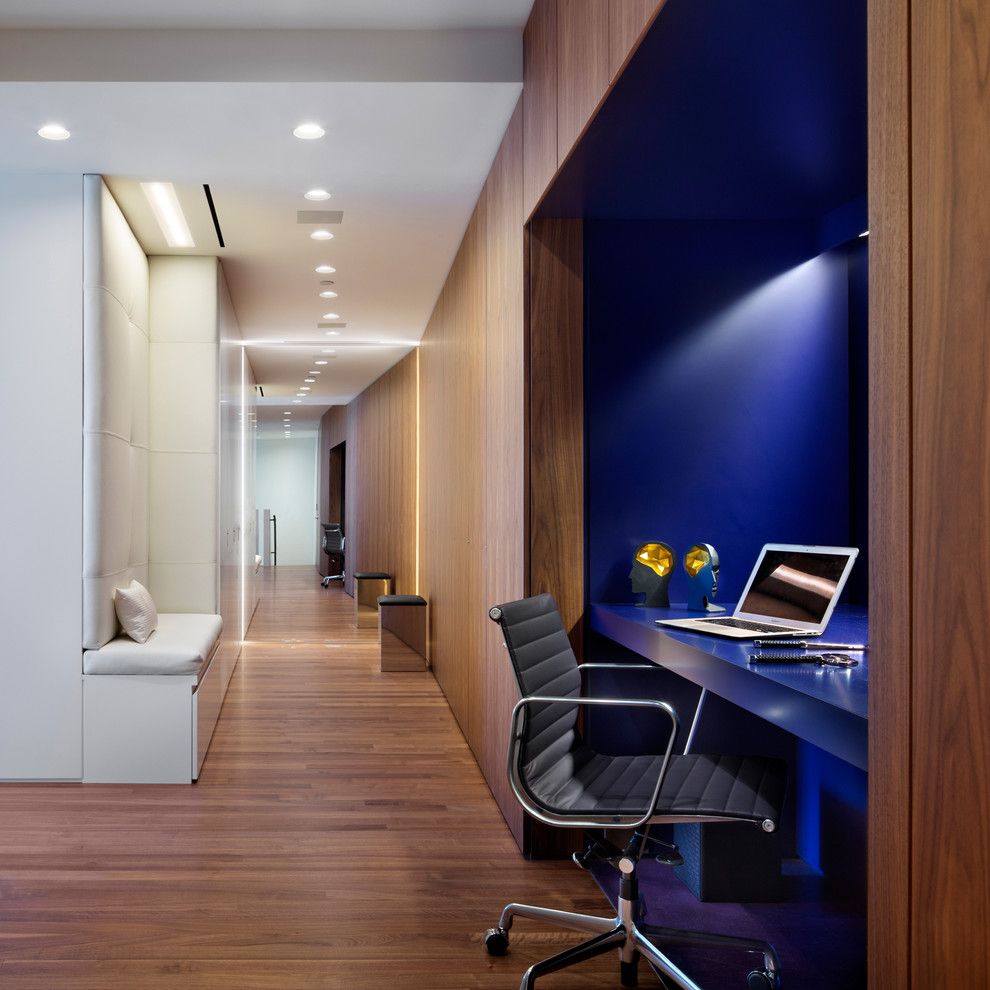 Gsh25jsdss for a Contemporary Home Office with a Built in Desk in Hallway and 25 Columbus Circle by Joel Sanders Architect