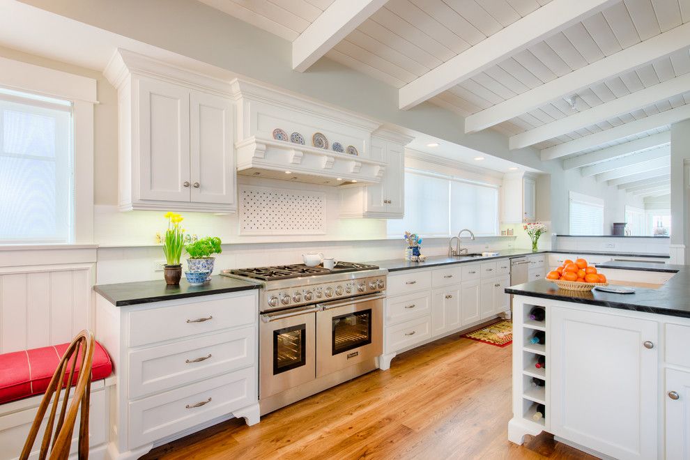 Gsh25jsdss for a Traditional Kitchen with a Red Cushion and 25th Street Kitchen by Jennifer Allison Design